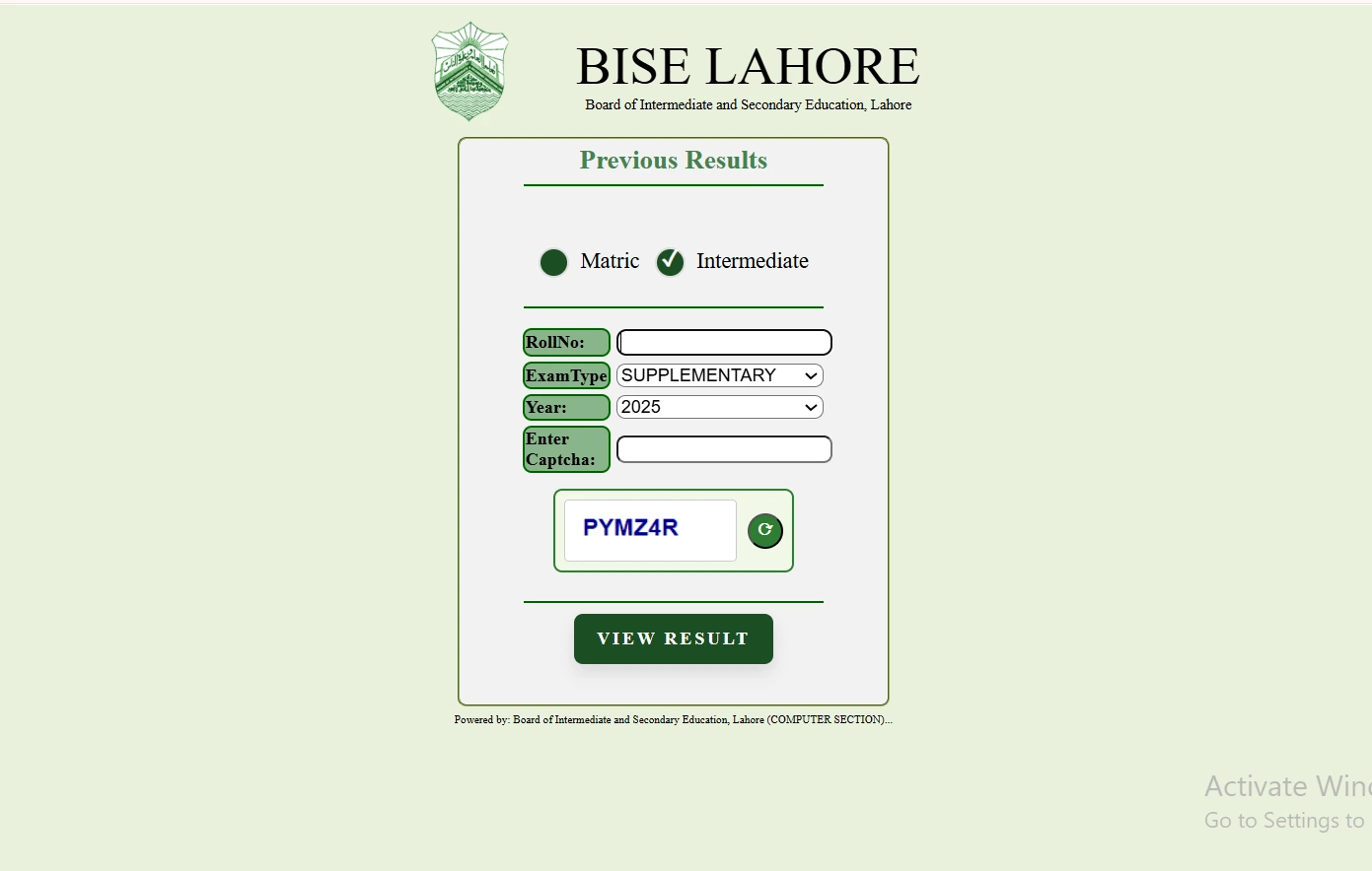 BISE Lahore 10th Class Result 2026 by Roll Number
