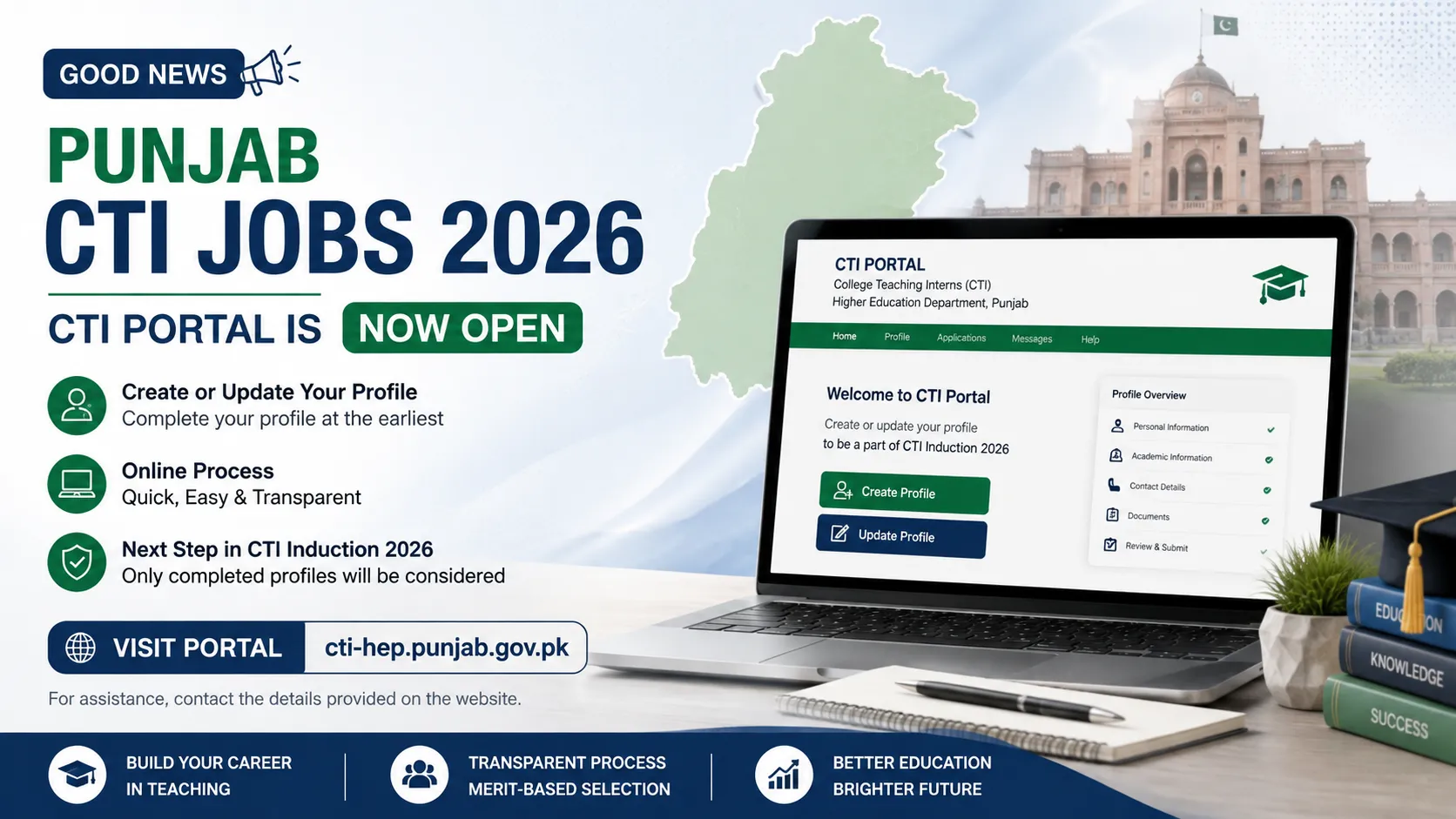 CTI Jobs 2026 Punjab Create or Update Your Profile Now